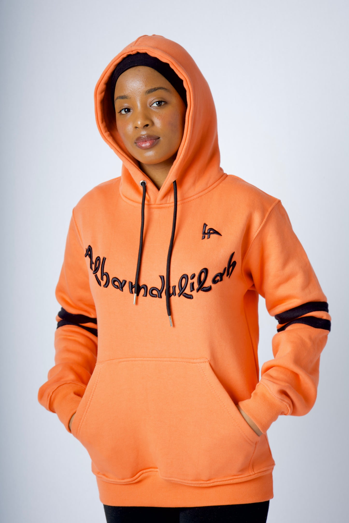 Alhamdulilah Signature Hoodie — Sunset Orange