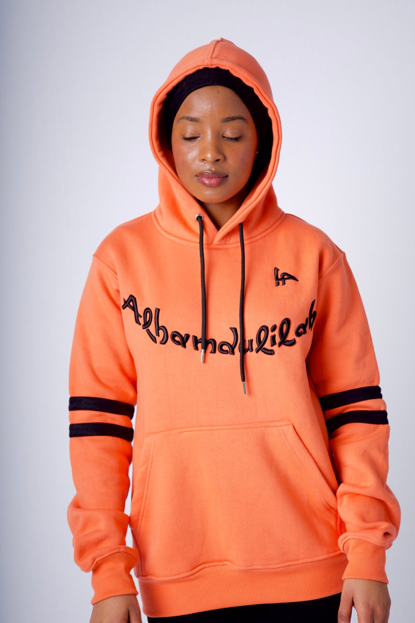 Alhamdulilah Signature Hoodie — Sunset Orange