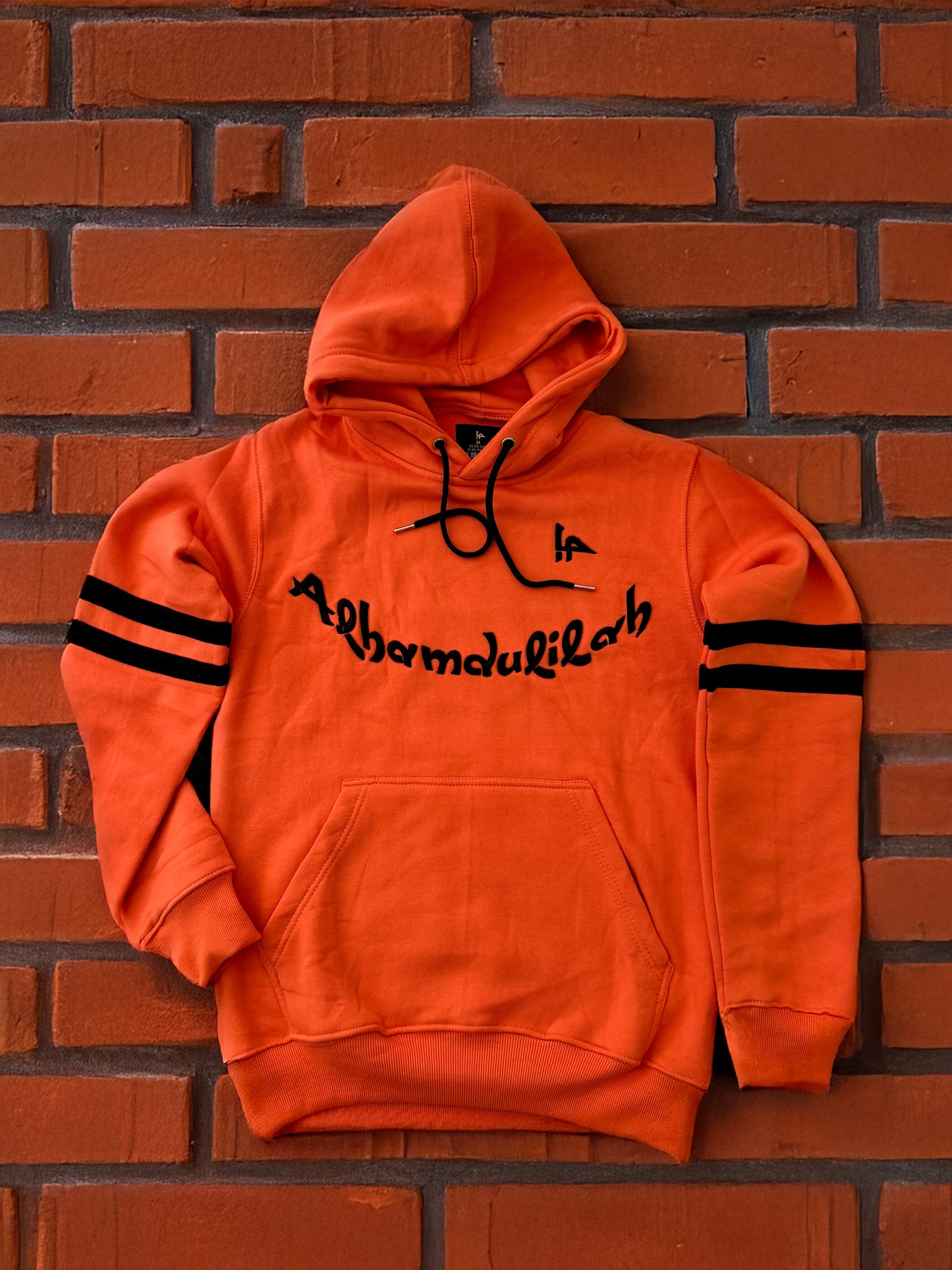 Alhamdulilah Signature Hoodie — Sunset Orange